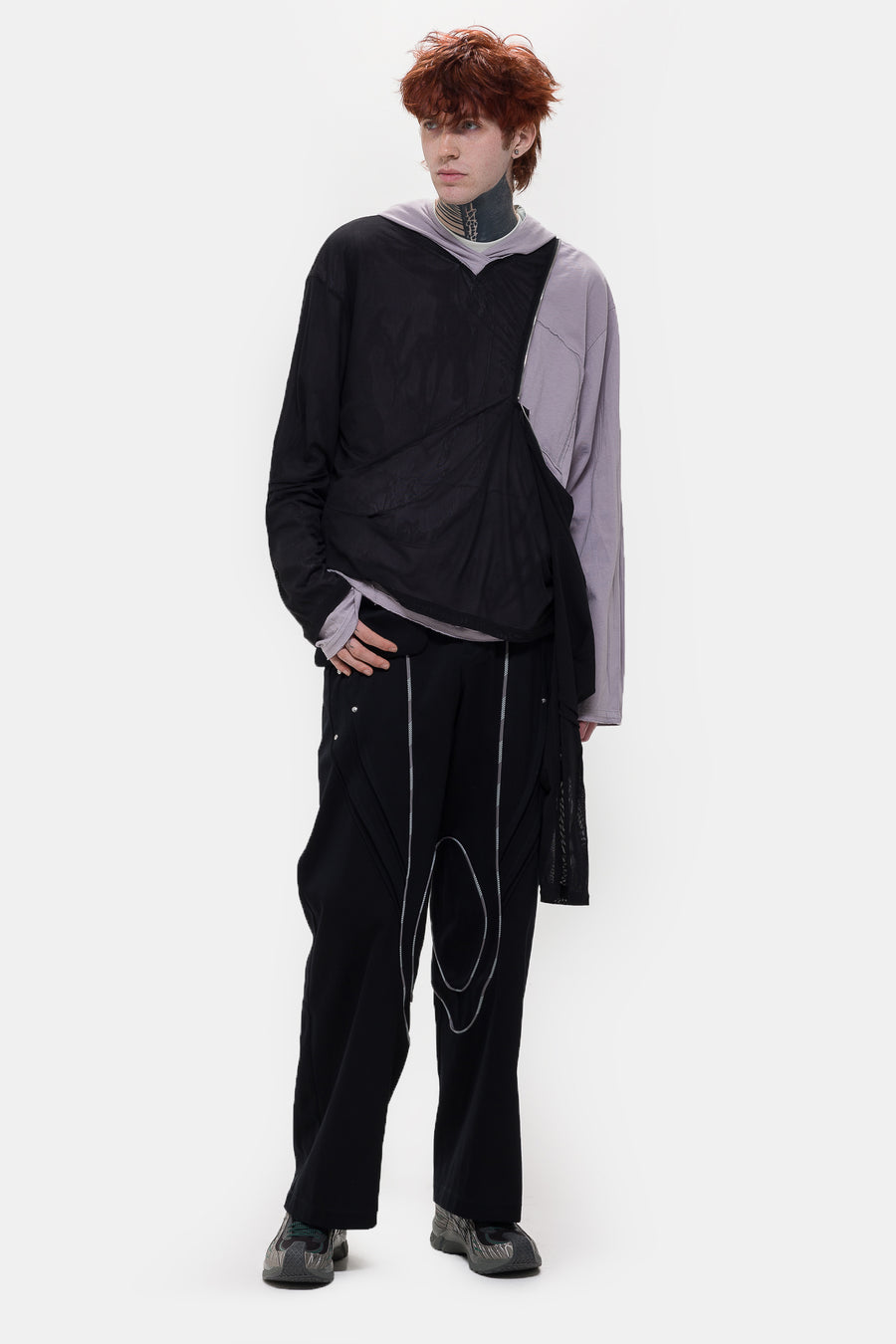 KIKO KOSTADINOV Knox Mesh Hoodie in Black - Notre