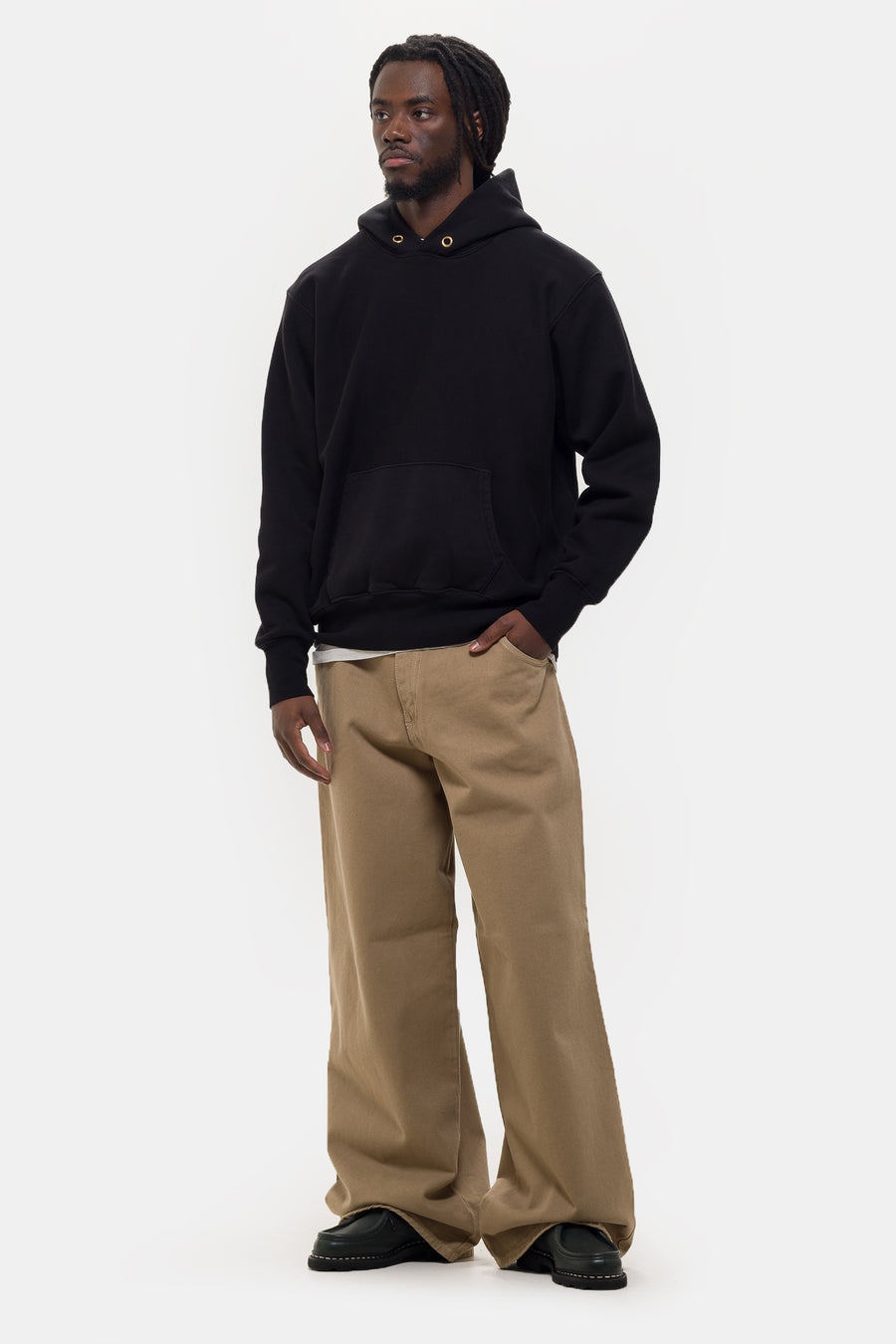 Les Tien Heavyweight Hoodie in Jet Black - Notre