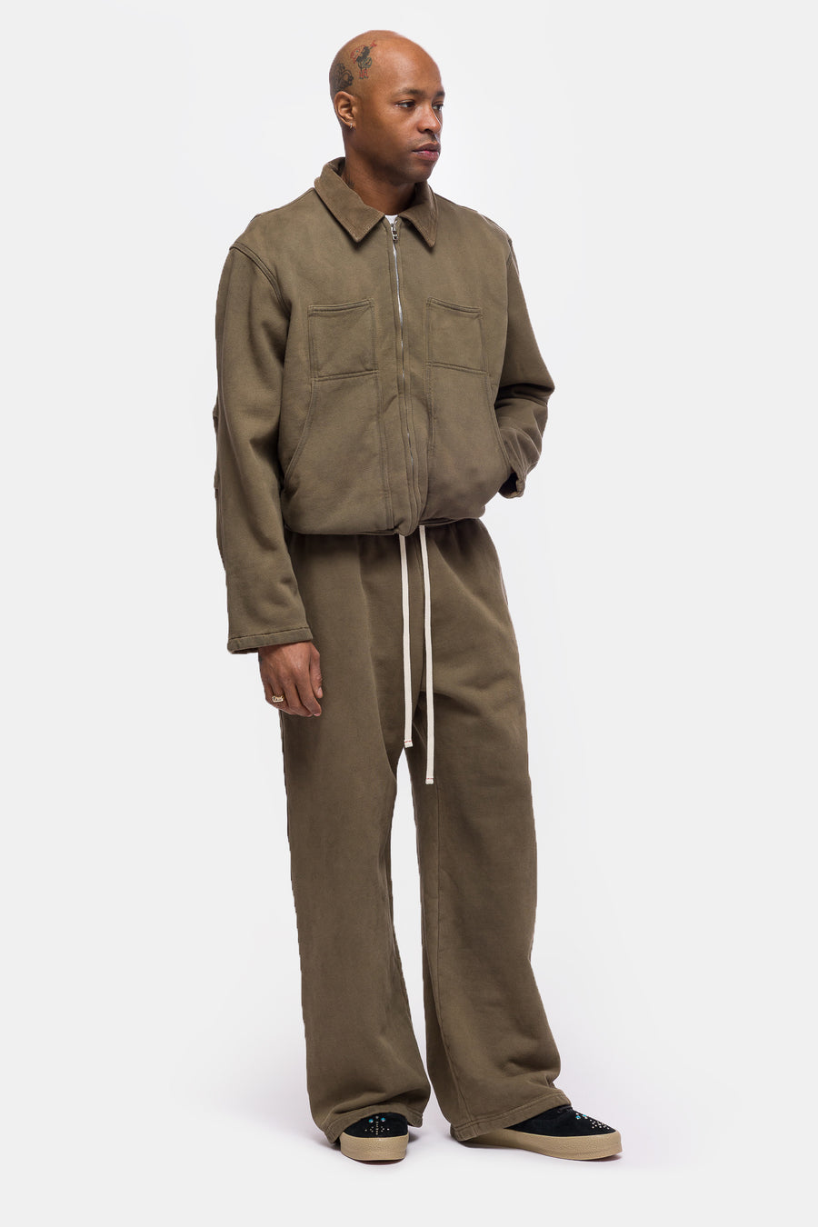 Les Tien Heavyweight Utility Jacket in Aloe Oil - Notre