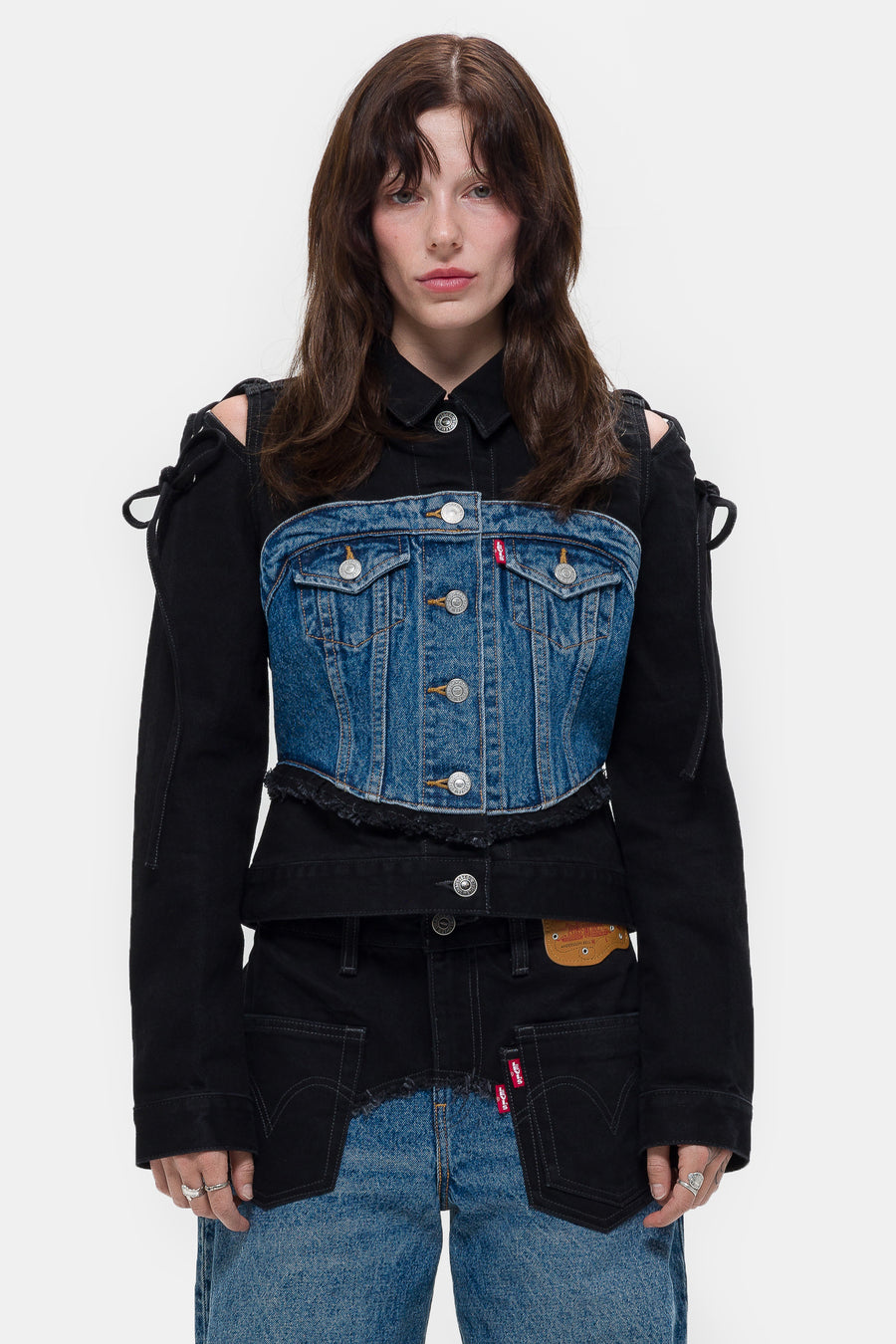 Levi's® Andersson Bell Half Trucker Jacket in Blue/Black - Notre