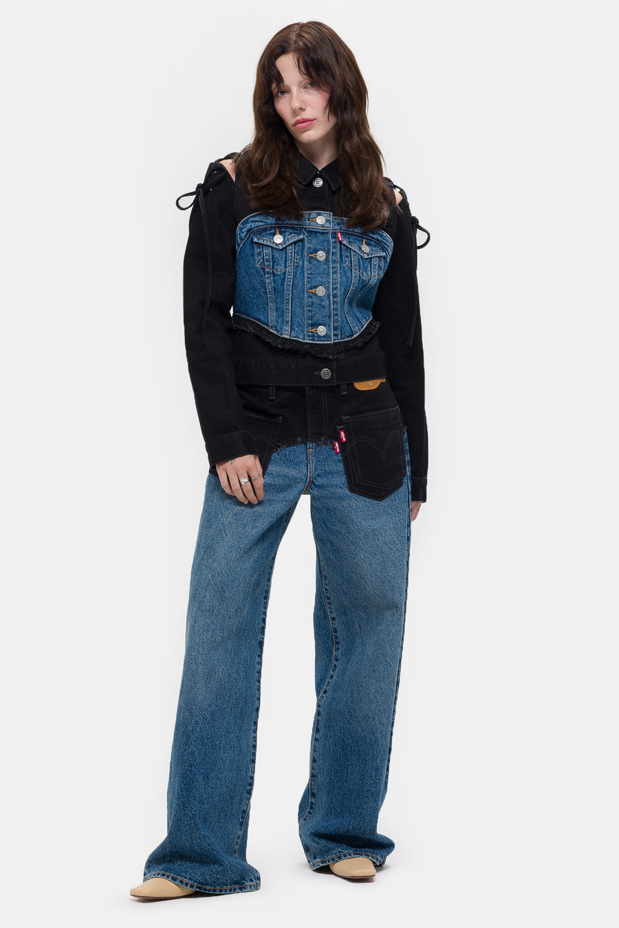 Levi's® Andersson Bell Half Trucker Jacket in Blue/Black - Notre