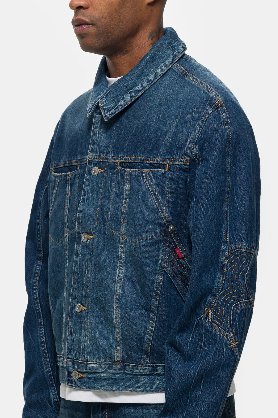 Levi's® Kiko Kostadinov Denim Jacket in Medium Wash - Notre