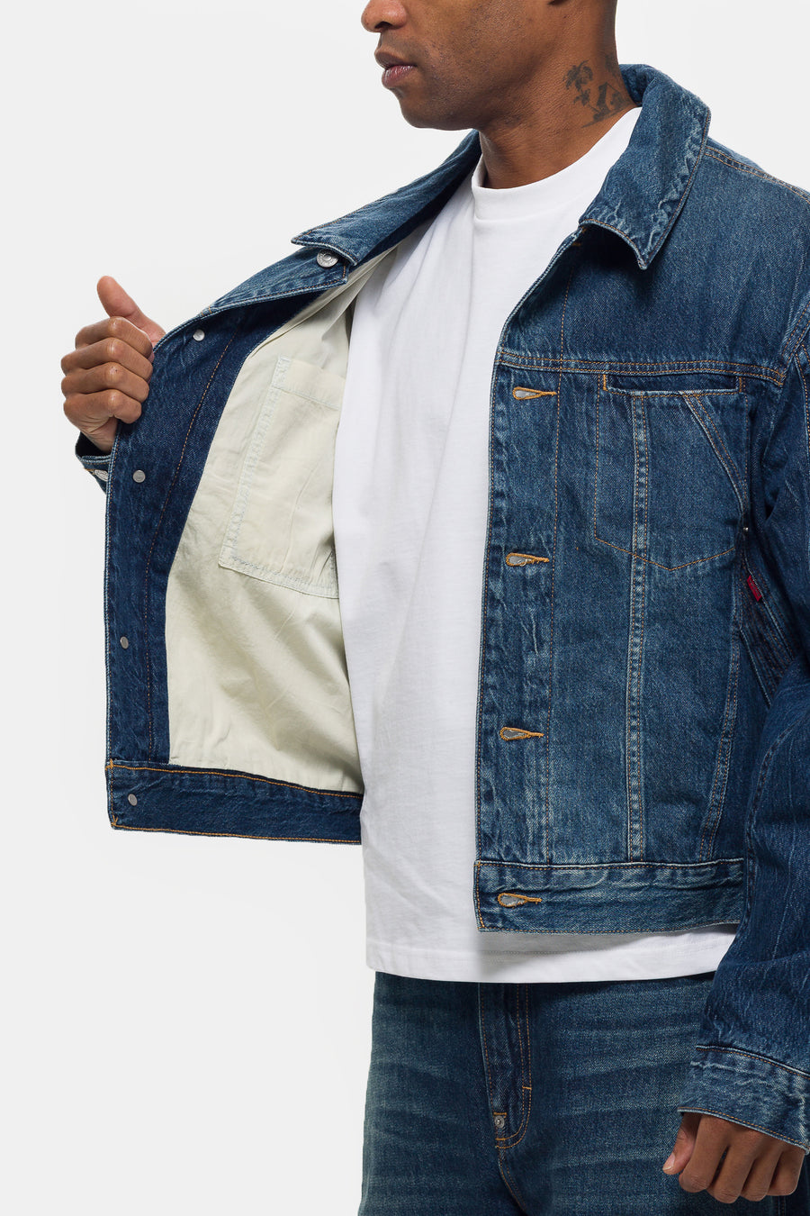 Levi's® Kiko Kostadinov Denim Jacket in Medium Wash - Notre