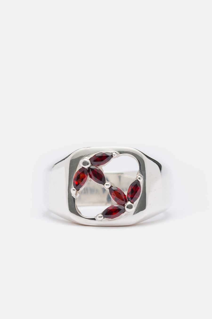 MAPLE 3 AM Signet Ring in Silver/Topaz - Notre