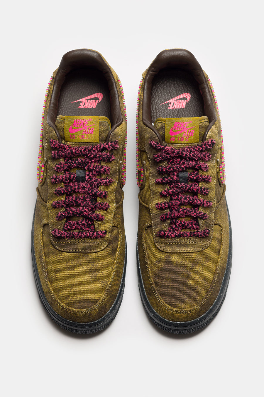 Nike Air Force 1 Sneaker in Desert Moss/Fierce Pink/Midwest Gold - Notre