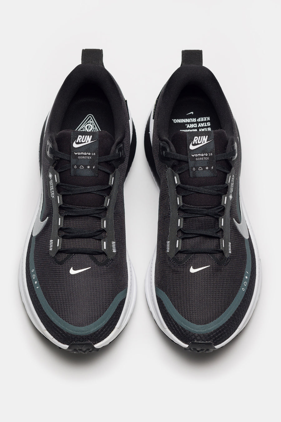 Nike Vomero 18 Gore-Tex Sneaker in Black/Metallic Silver/Anthracite/White - Notre