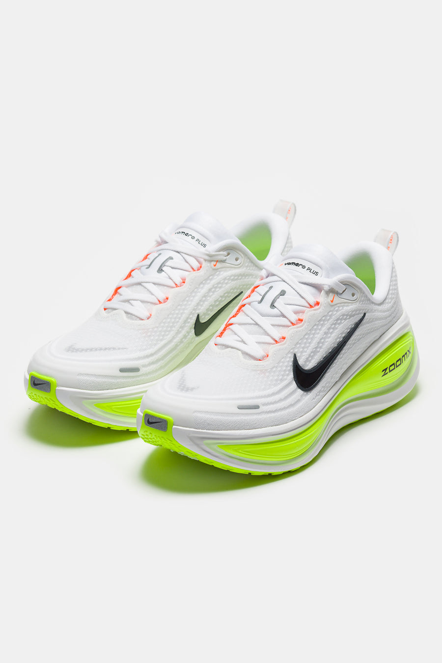 Nike Vomero Plus Sneaker in White/Black/Volt/Barely Volt - Notre