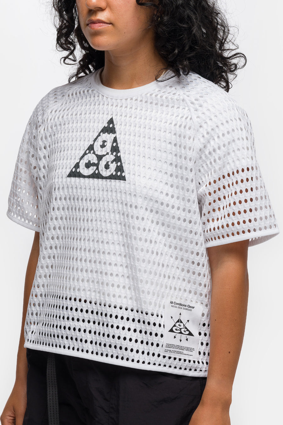 ACG Women's Radical AirFlow Dri-FIT Short-Sleeve Trail Running Top in White