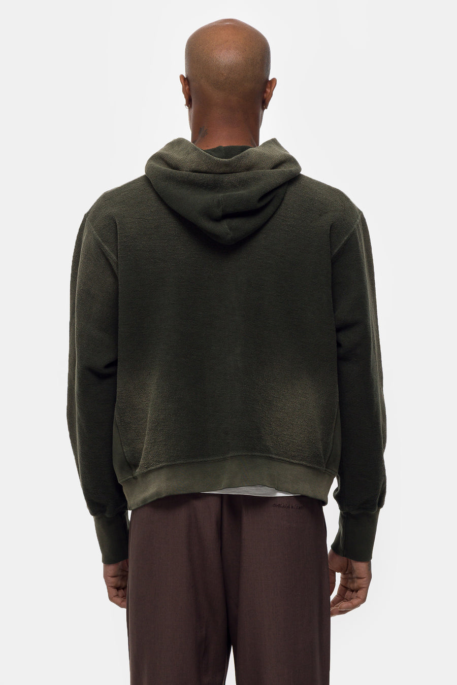 Notre Reverse French Terry Hoodie in Forest Green - Notre