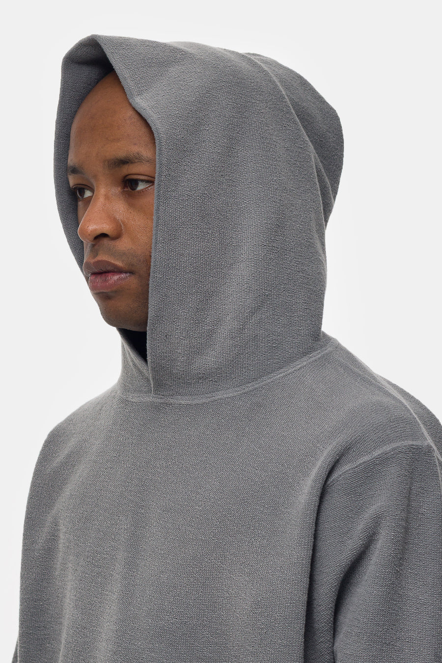 Notre Reverse French Terry Hoodie in Steel Grey - Notre
