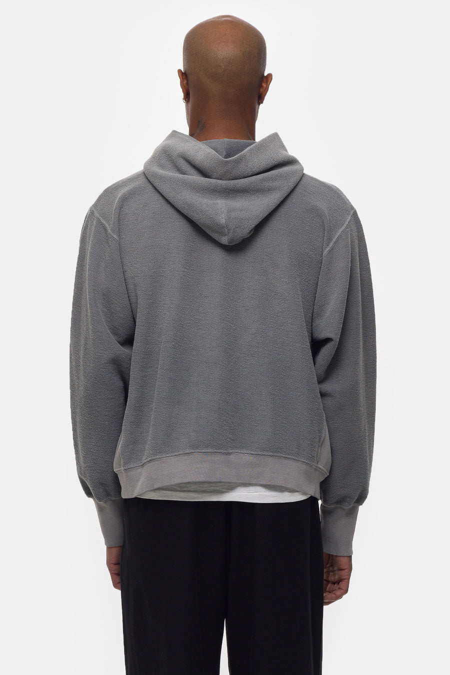 Notre Reverse French Terry Hoodie in Steel Grey - Notre