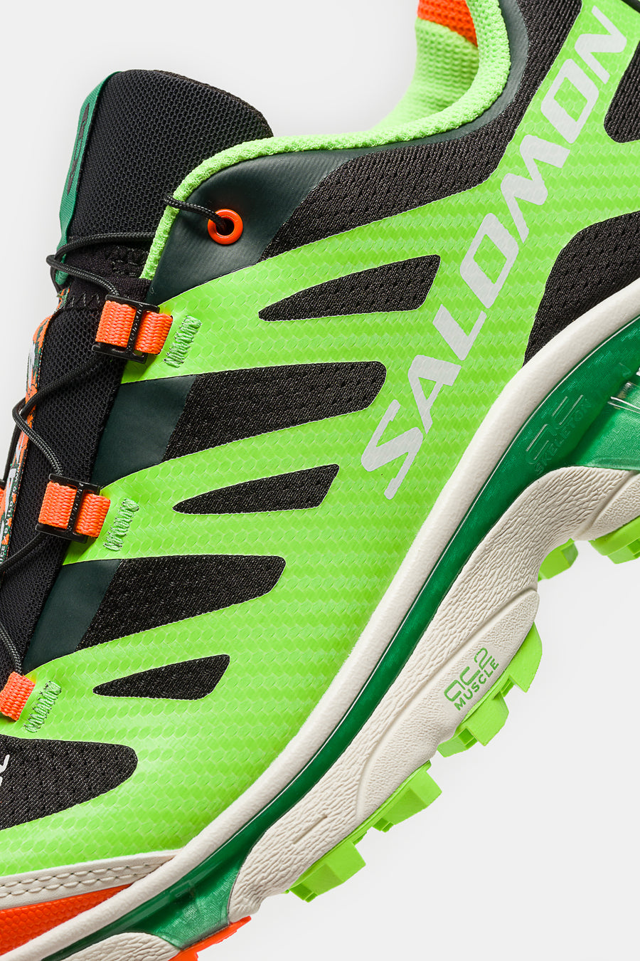 SALOMON ADVANCED Feid XT-4 OG Ferxxocalipsis Sneaker in Black/Green Gecko/Shocking Orange - Notre