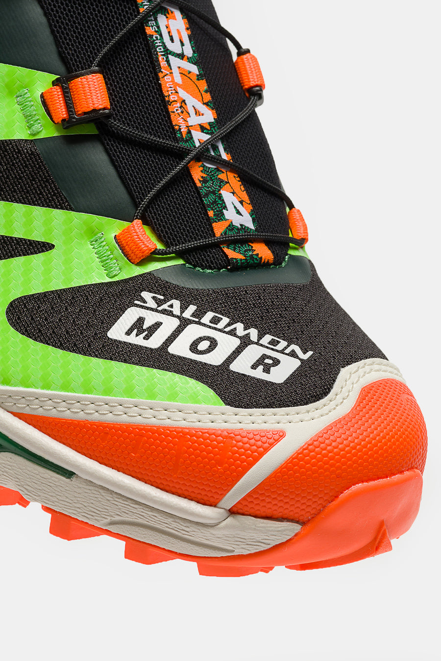 SALOMON ADVANCED Feid XT-4 OG Ferxxocalipsis Sneaker in Black/Green Gecko/Shocking Orange - Notre