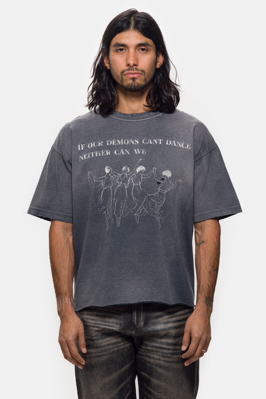 TODO PASA Can't Dance T-Shirt in Faded Black - Notre