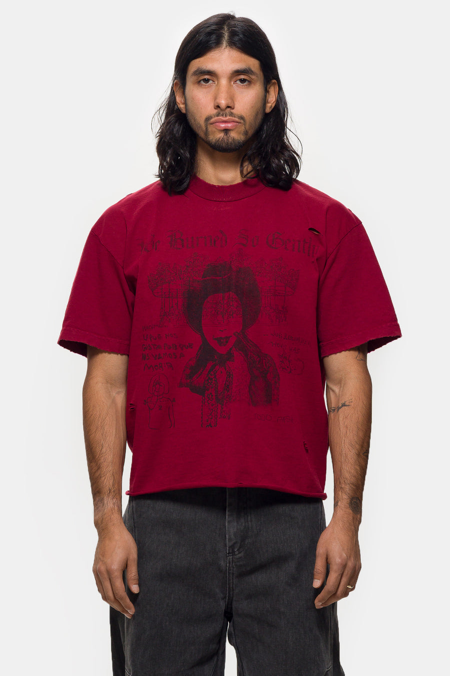 TODO PASA Just Remember T-Shirt in Faded Red - Notre