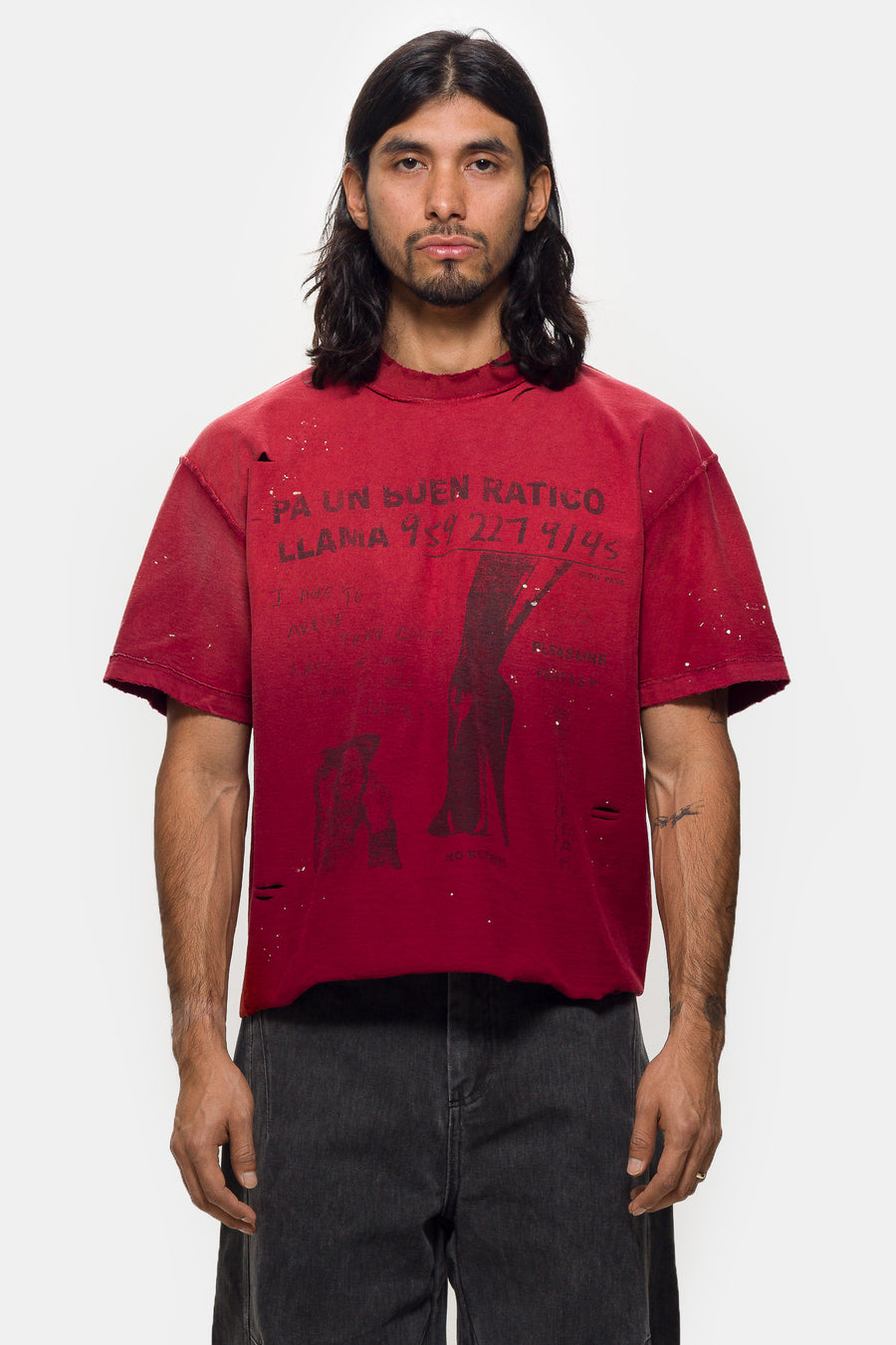 TODO PASA Just Remember T-Shirt in Faded Red - Notre