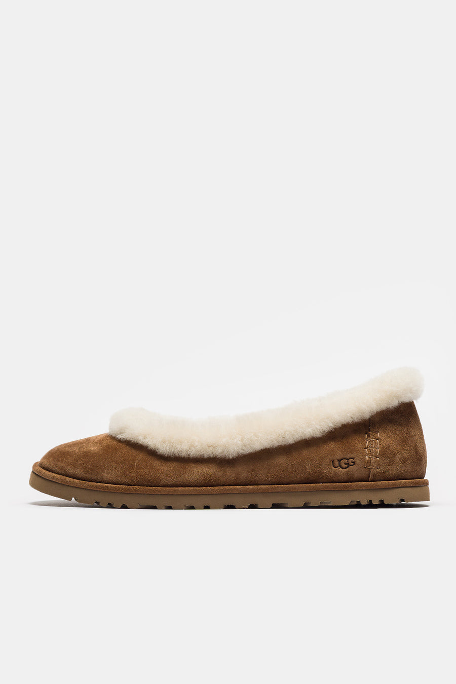 UGG Zora Ballet Flat Slipper in Chestnut - Notre