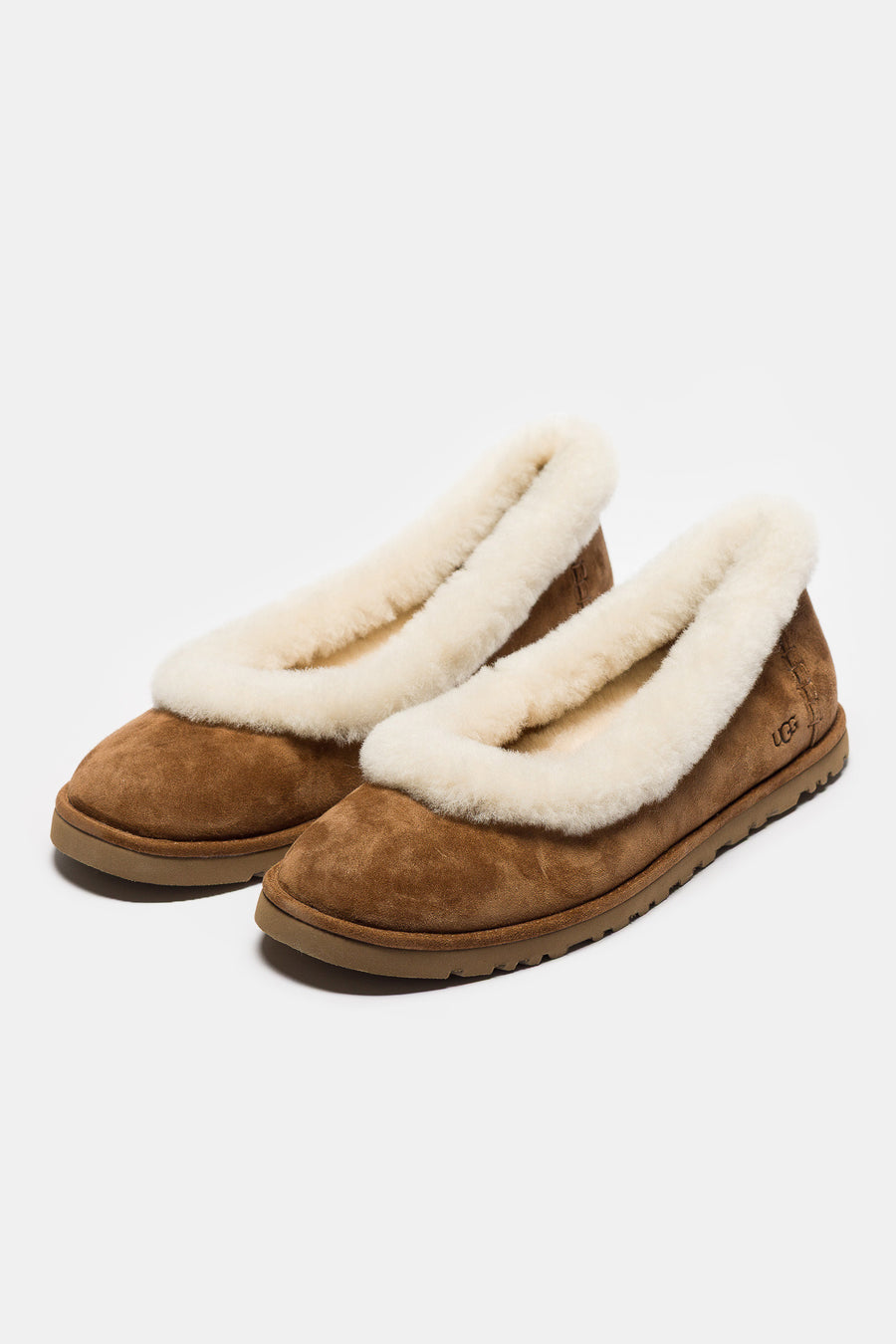 UGG Zora Ballet Flat Slipper in Chestnut - Notre