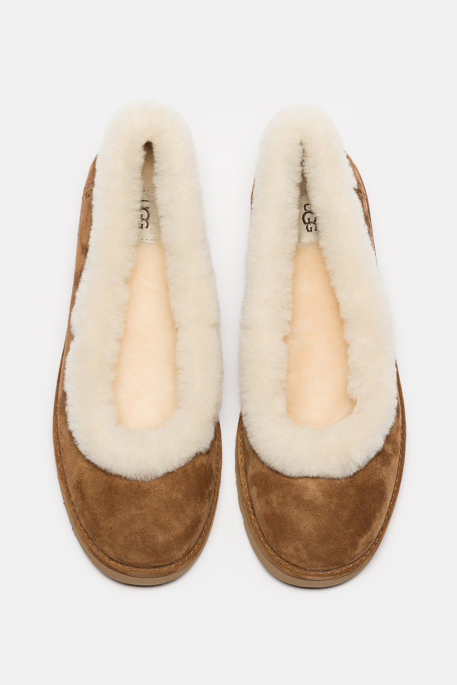 UGG Zora Ballet Flat Slipper in Chestnut - Notre