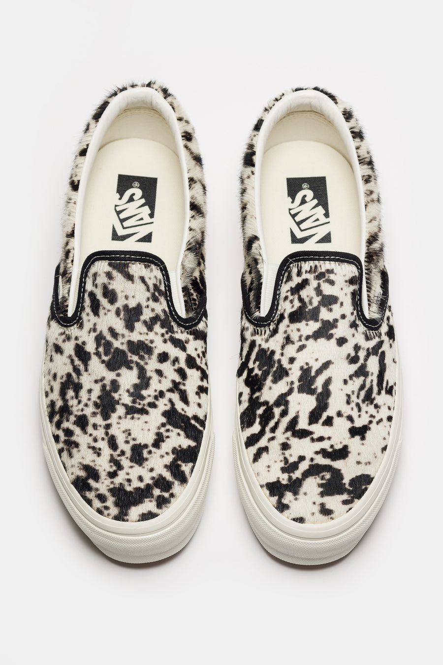 Vans Classic Slip-On 98 Sneaker in Pony Hair Black/White - Notre