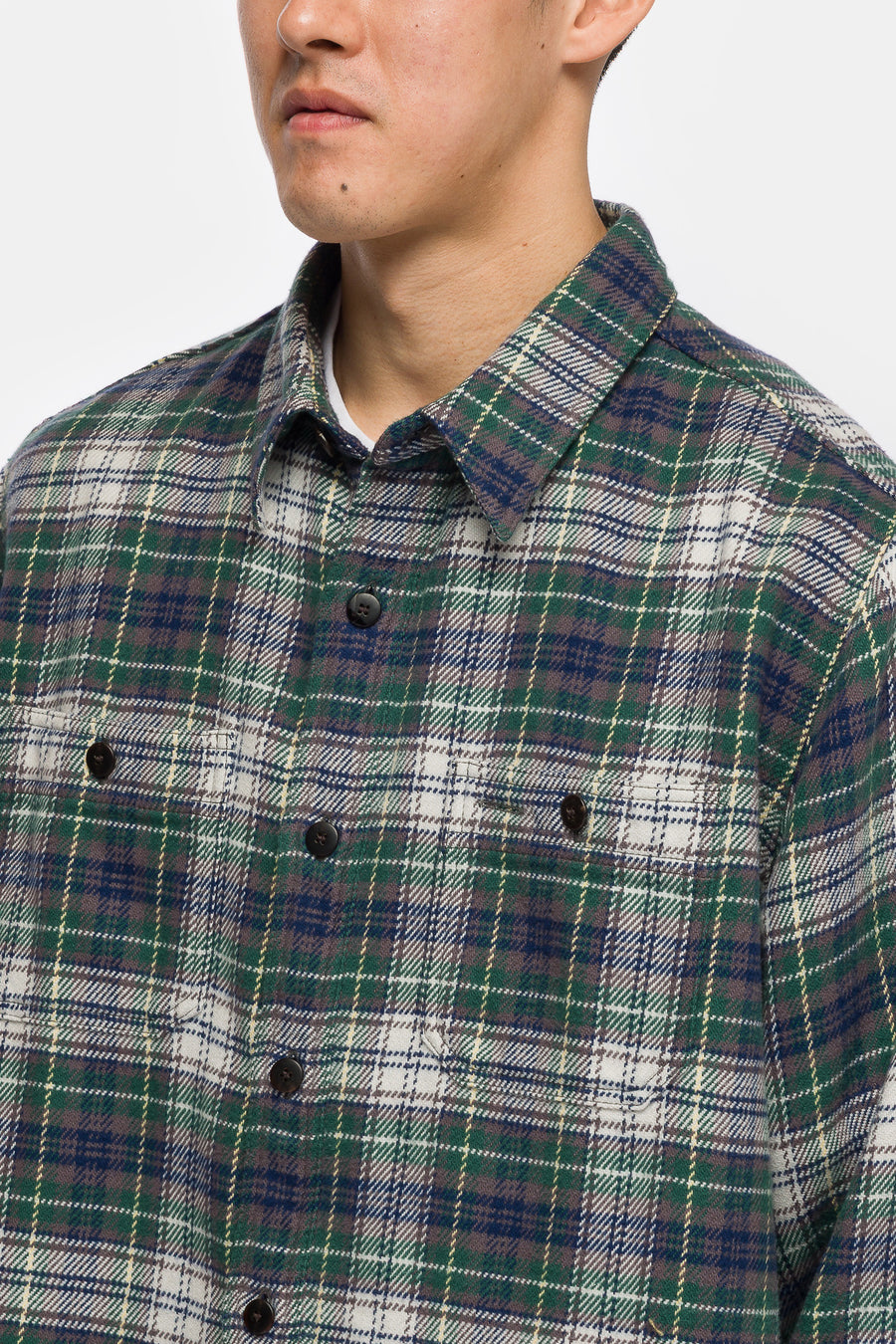 visivm Larrikan Check Shirt in Green - Notre