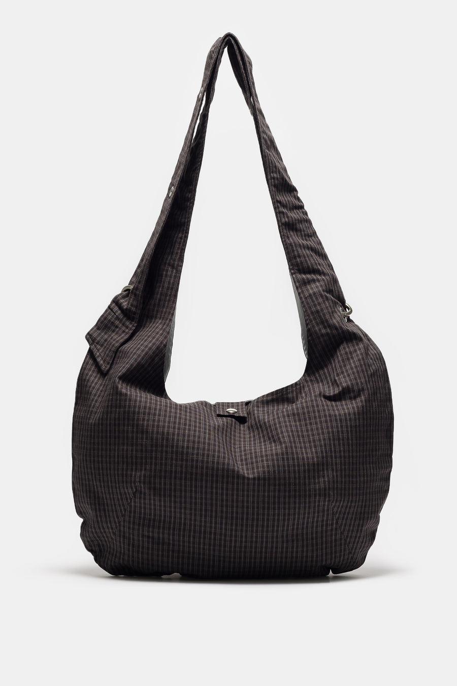 mfpen Eyelet Shoulder Bag in Dark Linen Check - Notre