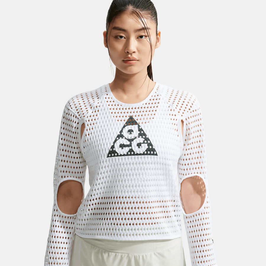 ACG Women's Radical AirFlow NXT Dri-FIT Long Sleeve Trail Running Top in White
