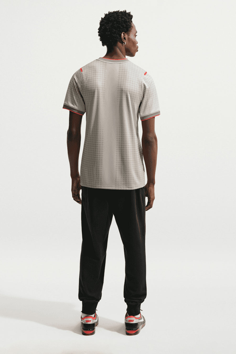 Nike Palace x England Academy Pro Soccer Top in Pewter Grey/Bright Crimson - Notre