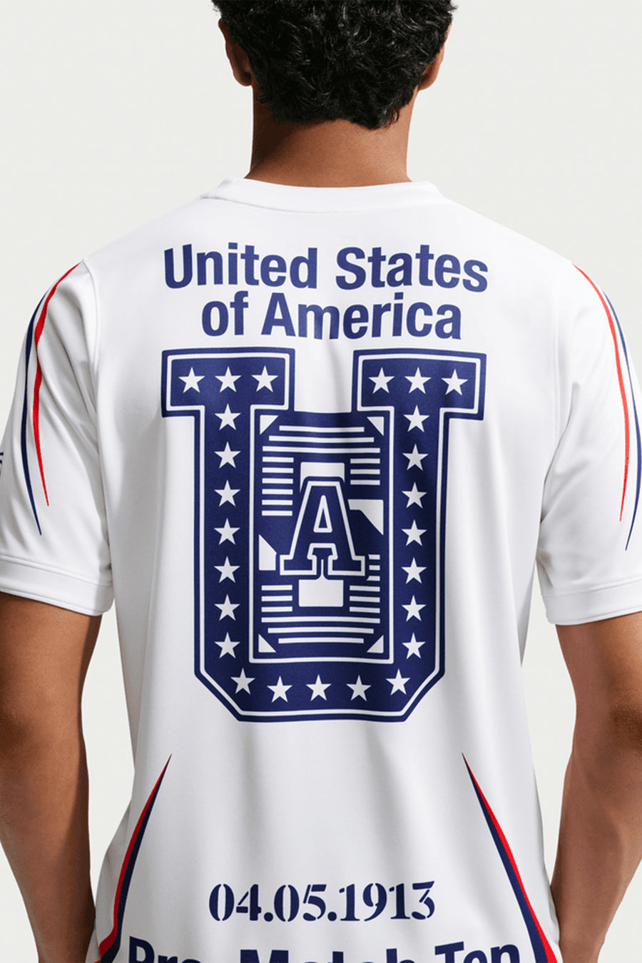 Nike V.A.A. x USA Academy Pro Soccer Top in White/Deep Royal Blue - Notre
