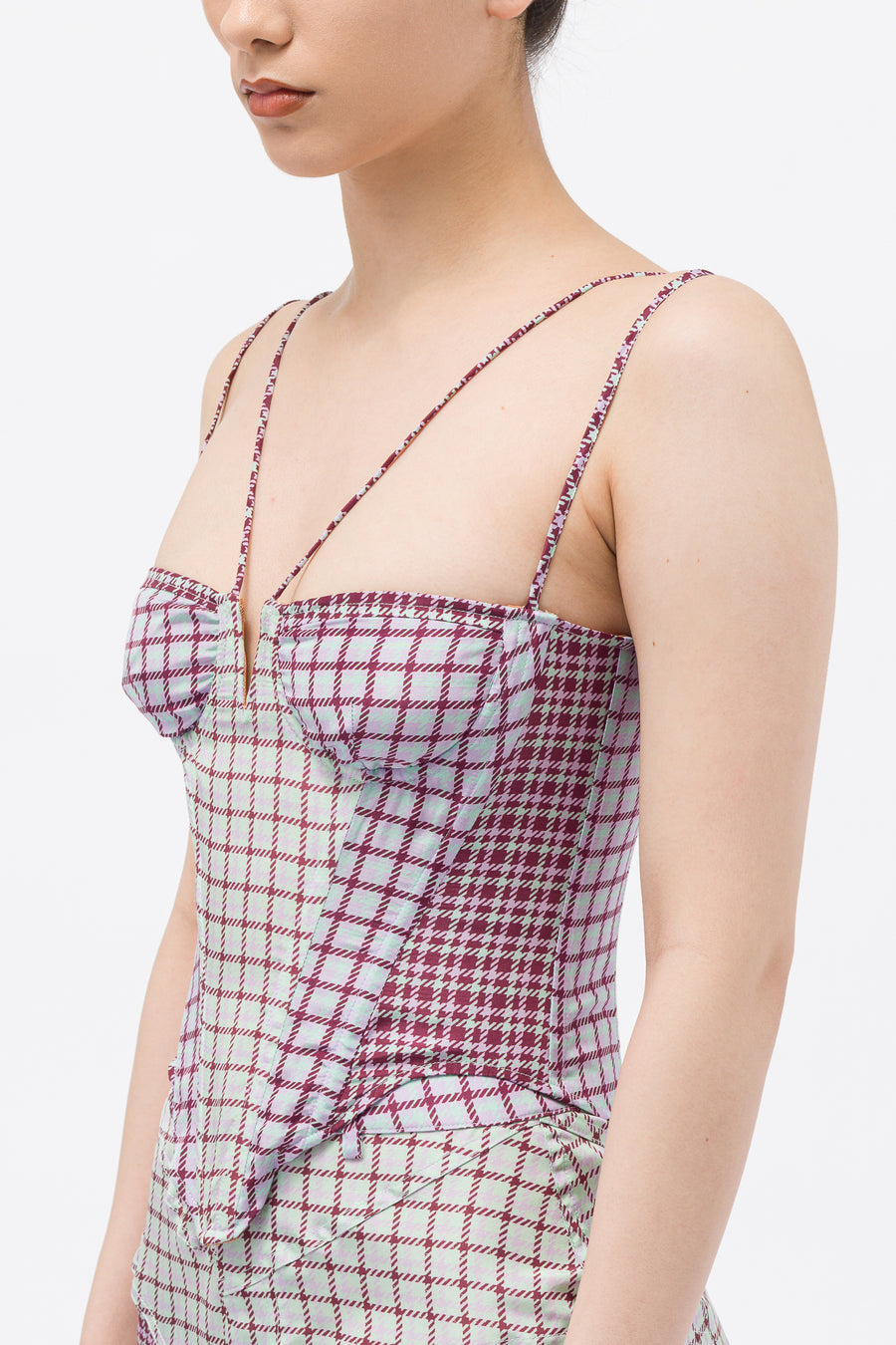 Miaou Aphex Corset in Bristol Plaid - Notre