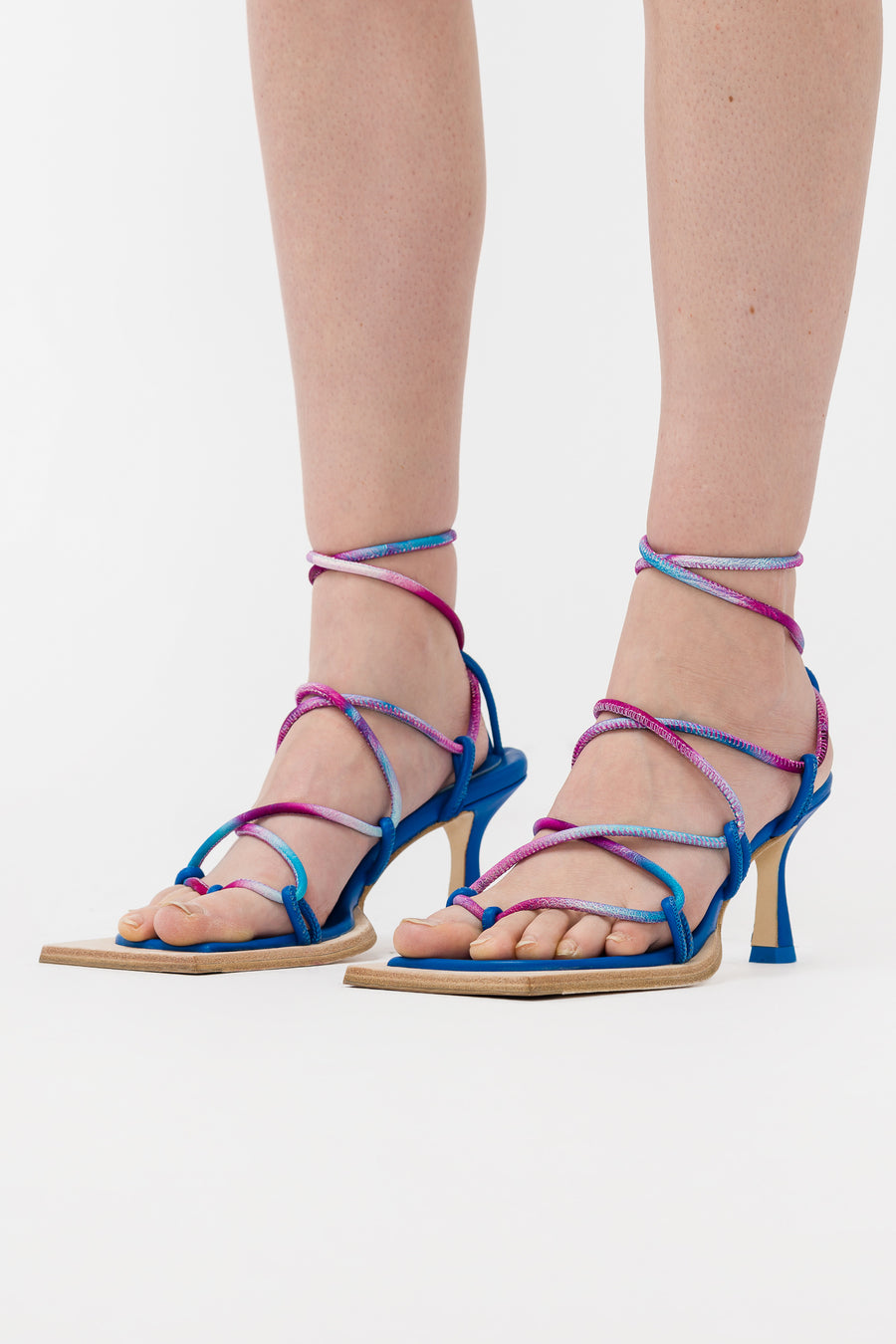 Miista Mie Heeled Sandals in Blue - Notre